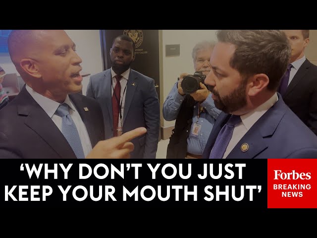 SHOCKING PUBLIC CONFRONTATION: Hakeem Jeffries & Mike Lawler Have Brutal Excange In Front Of Cameras