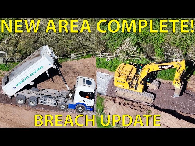 Whitchurch Canal Breach Update, New Area Finished & Drilling! With Commentary (7thApr)