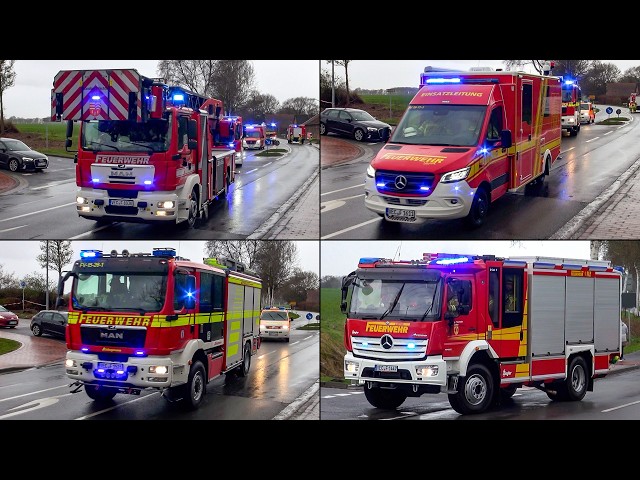 [BRAND in DISCO "Pendel"] - Einsatzfahrten Feuerwehren Goldenstedt, Vechta, Lutten & Langförden