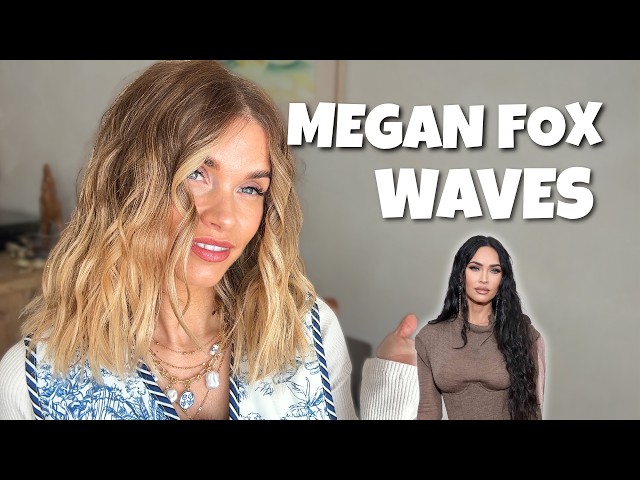 How to Get Megan Fox Waves with a Straightener (Easy Tutorial)