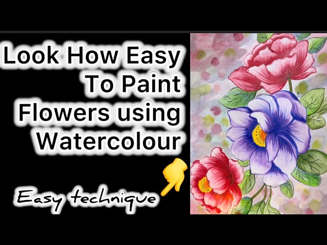 How to Paint Flowers using Watercolour / Learn with me full Tips and Tricks Tutorial 