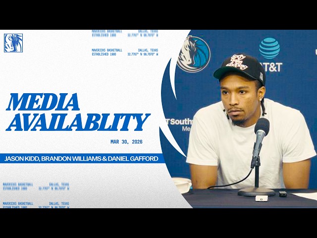 Jason Kidd, Brandon Williams & Daniel Gafford Post-Game Media Availability vs MIN | 3/30/26