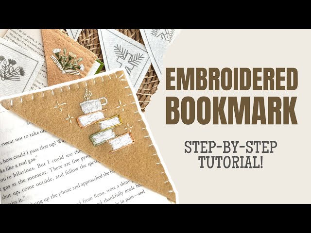 EASY Hand Embroidered Corner Bookmark Tutorial | DIY Felt Bookmark Using Blanket Stitch