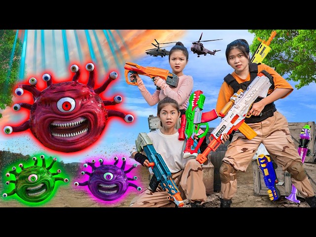 XGirl Nerf Film: XGirl Trapped by Candy Gang – Cherry Nerf Guns Rescue Mission